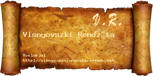 Visnyovszki Renáta névjegykártya