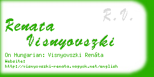 renata visnyovszki business card